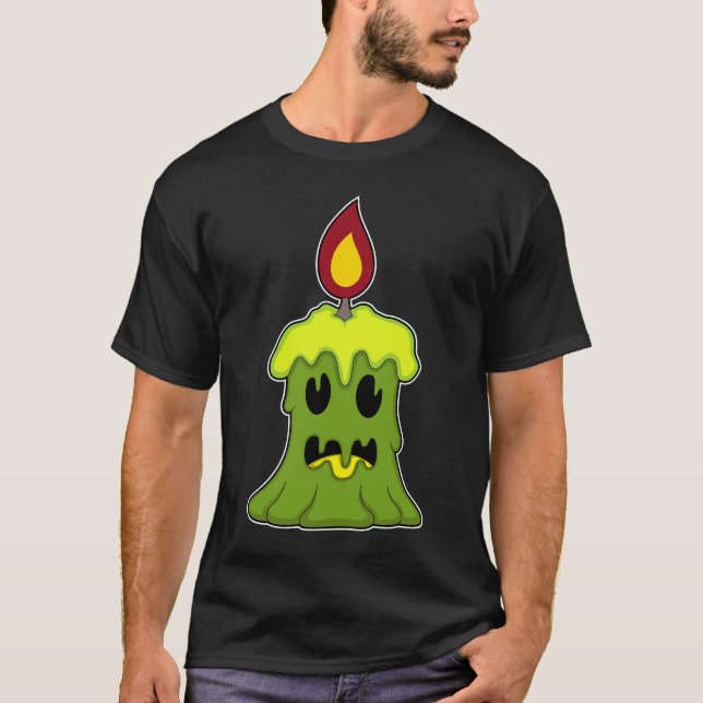 Candle Halloween T Shirt (Framsida)
