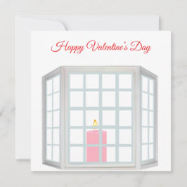 Candle in the Window Valentine’s Day Card Julkort