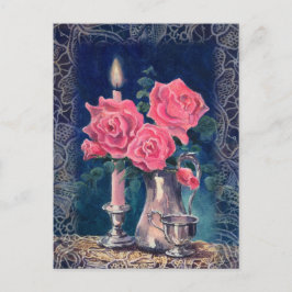 CANDLE LIGHT & RO by SHARON SHARPE Vykort