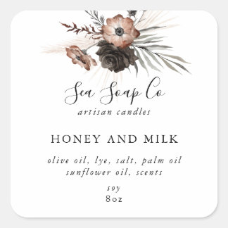 Candle Stickers Fyrkantigt Klistermärke