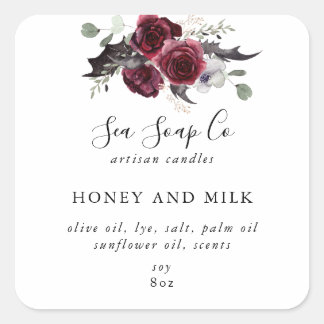 Candle Stickers Fyrkantigt Klistermärke