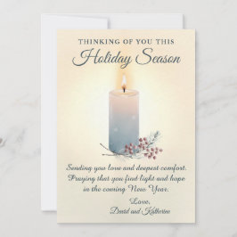Candlelight Christmas Sympathy Condolence Card Julkort