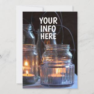 CANDLELIGHT LJUS I BURK WEDDING INVITATIONS INBJUDNINGAR