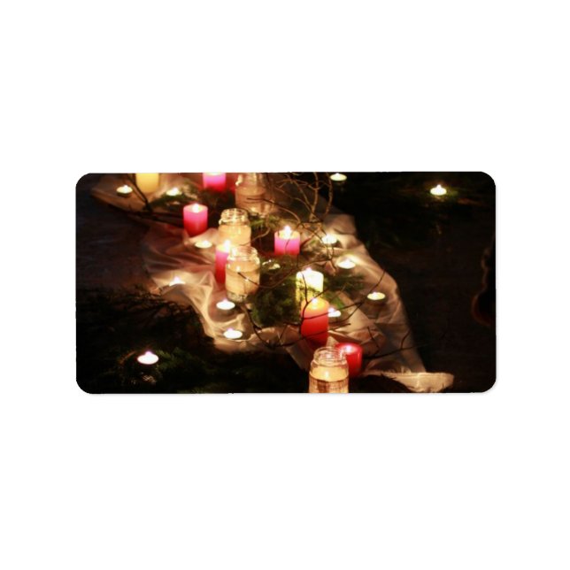 Candlelight Ritual Adressetiketters - Anpassade Adressetikett (Framsidan)