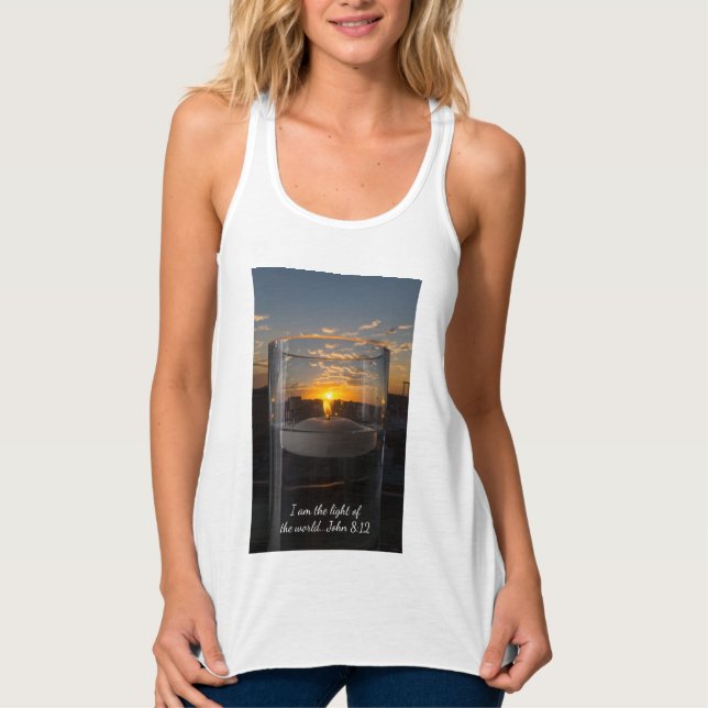 Candlelight Sunset Linne Med Racerback (Framsida)