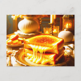 Candlelit Comfort Meal: Grilled Cheese Sandwich Meddelande Vykort