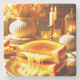 Candlelit Comfort Meal: Grilled Cheese Sandwich Stenunderlägg