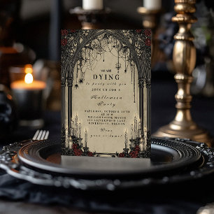 Candlelit Gothic Night Halloween Inbjudningar