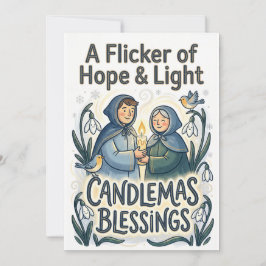 Candlemas Blessings Art Print - A Flicker of Hope Julkort