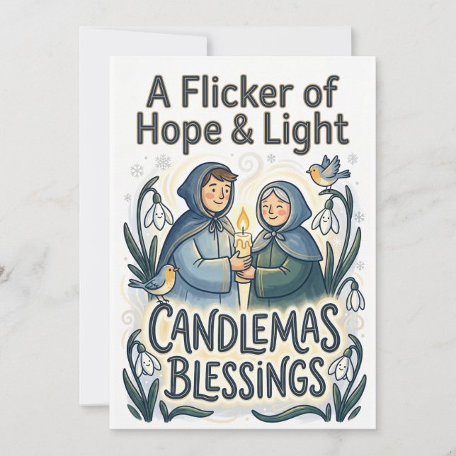 Candlemas Blessings Art Print - A Flicker of Hope Julkort (Framsida)