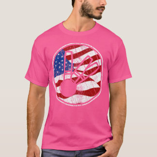Candlepin Bowling American Flagga Candlepin Bowlin T Shirt