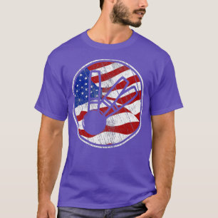 Candlepin Bowling American Flagga Candlepin T Shirt