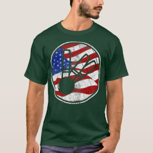 Candlepin Bowling American FlagVintage Candlepin B T Shirt