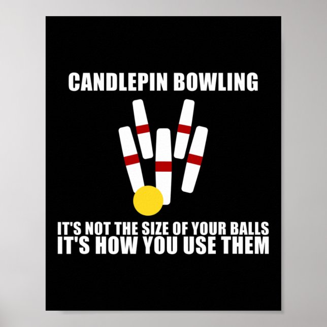 Candlepin Bowling är inte Storleka på LL New Engla Poster (Framsidan)