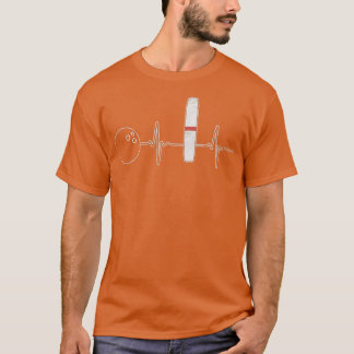 Candlepin Bowling Funny Heartbeat Bowler T Shirt