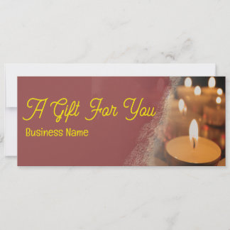 Candles Anpassningsbar Business Namn Gift-kort