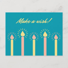 Candles Birthday Vykort