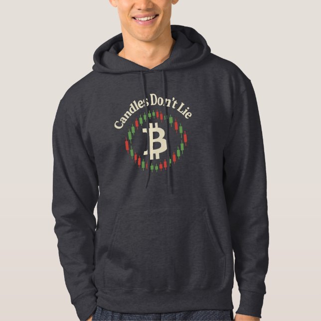 Candles Don’t Lie Bitcoin Trader Hoodie (Framsida)