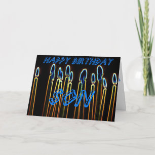 Candles Grattis på födelsedagen Son Card Kort