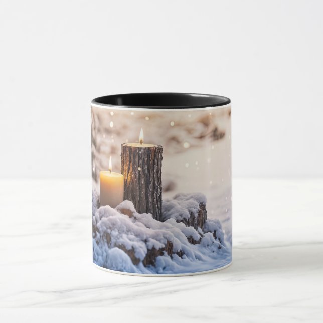 Candles in the Snow Mystical Holiday Coffee Mugg (Center)