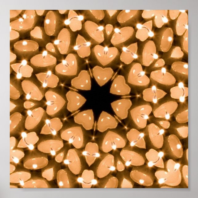 Candles Kaleidoscope Poster (Framsidan)