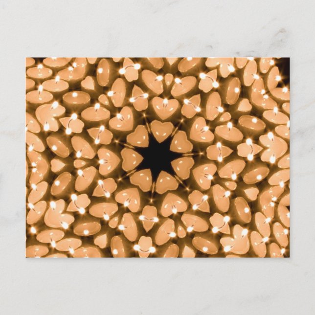 Candles Kaleidoscope Vykort (Framsida)