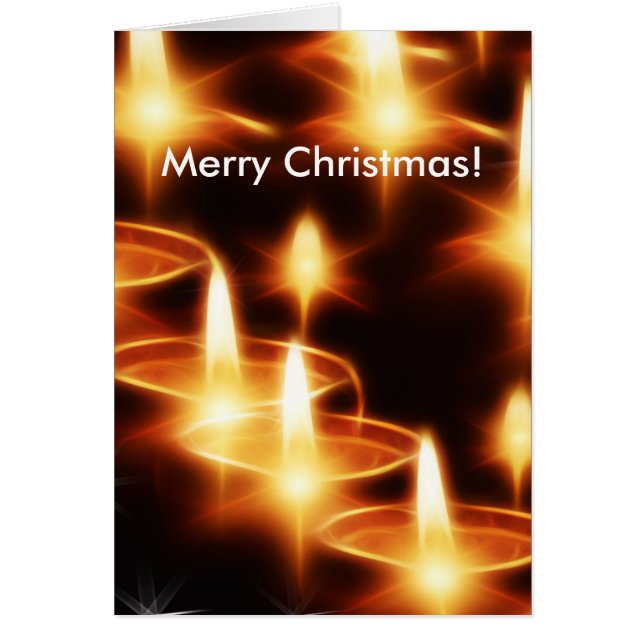 Candles Ljus kvällar Mörk Natten God jul Hälsningskort (Framsidan)