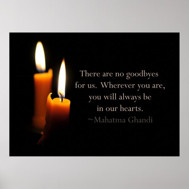 Candles och Ghandi-citat Poster (Framsidan)