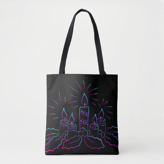 Candles Tote Bag Tygkasse (Framsida)