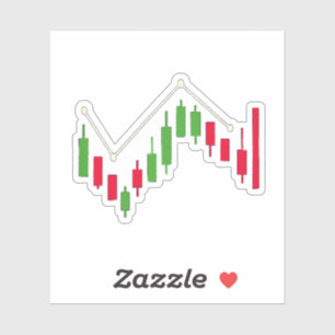 Candlestick Clash Sticker VYBE CORE Japanskt diagr Klistermärken