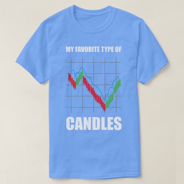 Candlestick-diagram för Lagrar-handel T Shirt (Design framsida)