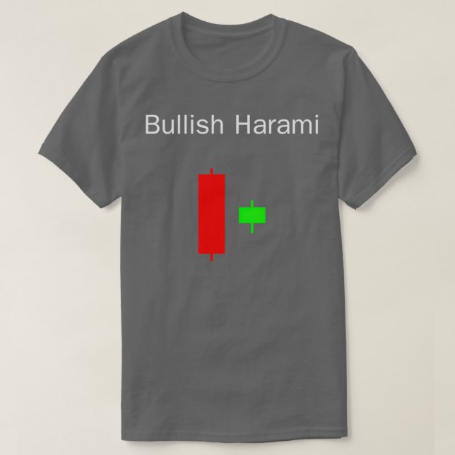 Candlestick Mönster Bullish Harami T Shirt (Design framsida)