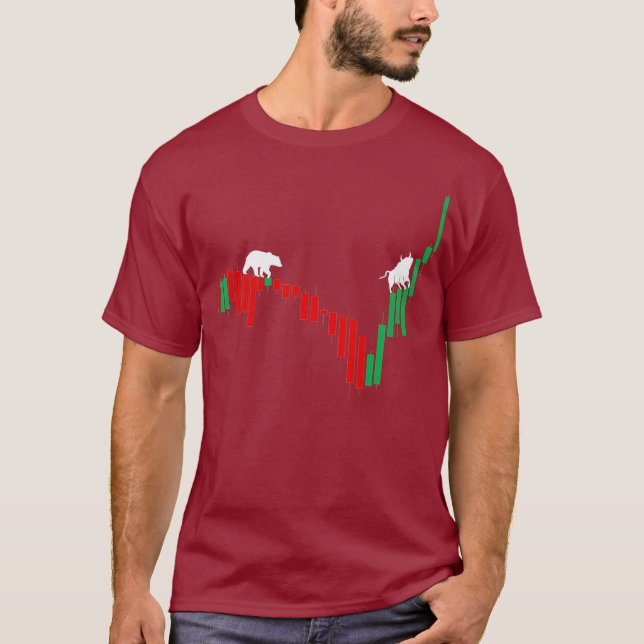 Candlestick Trader - marknadsgåva från Lagrar T Shirt (Framsida)