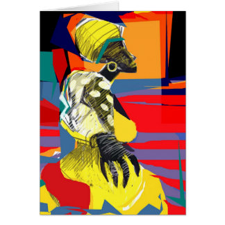 Candombe dancer hälsningskort