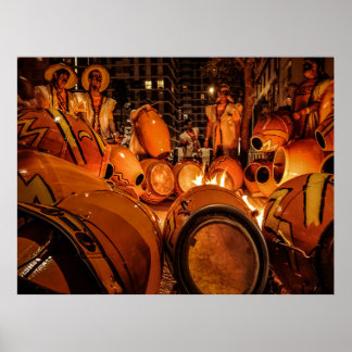 Candombe-trummor som tempereras, montevideo, urugu poster