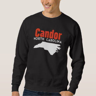 Candor North Carolina Usa Stat Amerika Resa Lång Ärmad Tröja