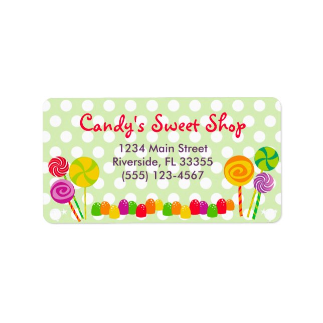 Candy Address Label Adressetikett (Framsidan)