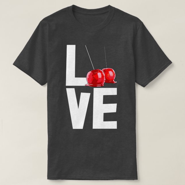 Candy Apple Kärlek Funny Candy Dessert Kvinnor 26 T Shirt (Design framsida)