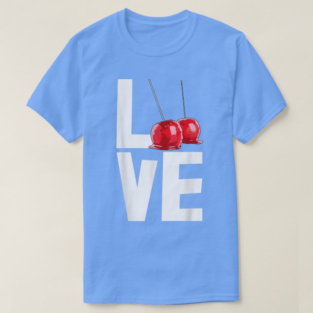 Candy Apple Kärlek Funny Candy Dessert Women T Shirt (Design framsida)