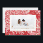 Candy Apple Red Ice White Snowflake Photo Ram Julkort<br><div class="desc">Candy Apple Red | Ice White Snowflake Photo Ram Helgdag Card *Kontakta oss om du vill ha mer papper eller checka ut våra christmas-helgdag</div>