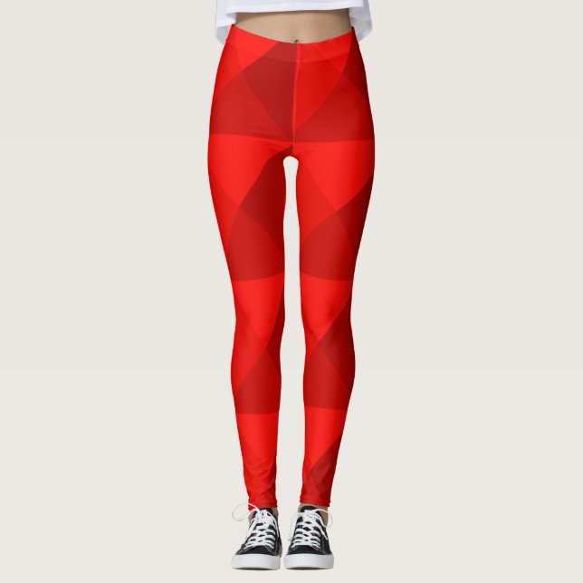 Candy Apple Red Pyramids Leggings (Framsida)