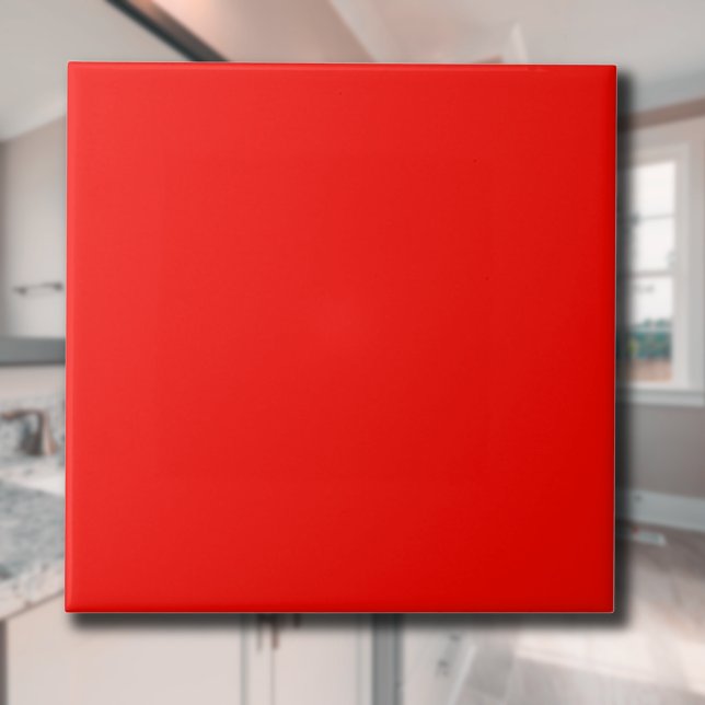 Candy Apple Red Solid Färg | Klassisk | ELEGANT Kakelplatta (Skapare uppladdad)