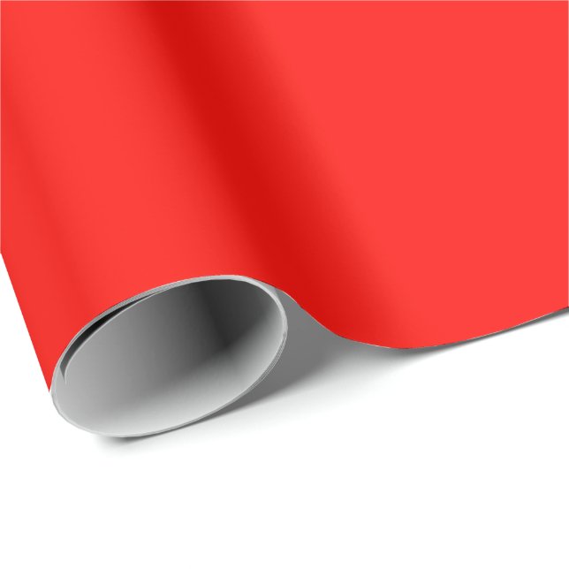 Candy Apple Red Solid Färg | Klassisk | ELEGANT Presentpapper (Rullad Hörn)
