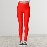 Candy Apple Red Solid Färg Leggings<br><div class="desc">Candy Apple Red Solid Färg</div>