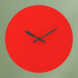 Candy Apple Red Solid Färg Stor Klocka<br><div class="desc">Candy Apple Red Solid Färg</div>