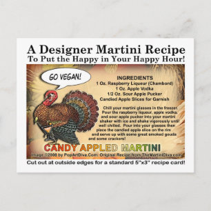 Candy Apple Thanksgiving Martini Recipe-vykort Helg Vykort
