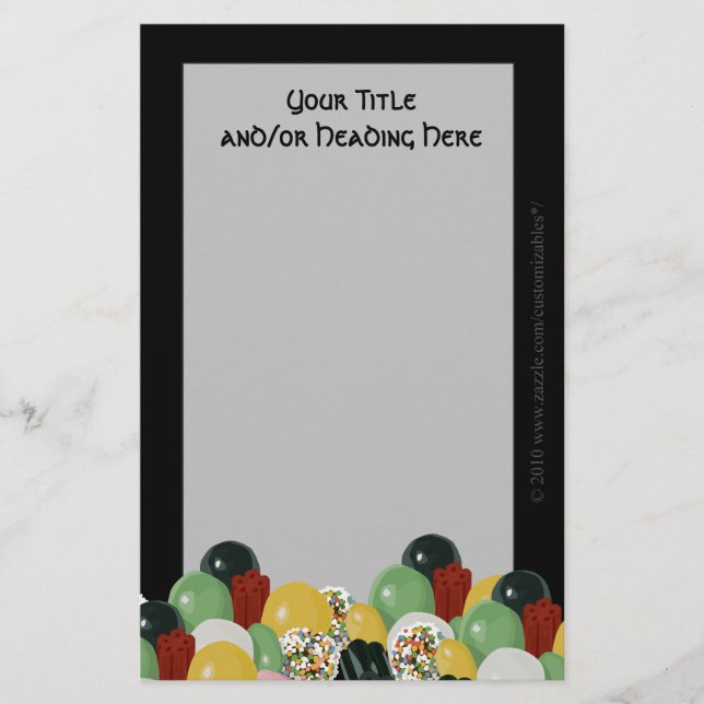 Candy Assortment Stationery Brevpapper (Framsida)