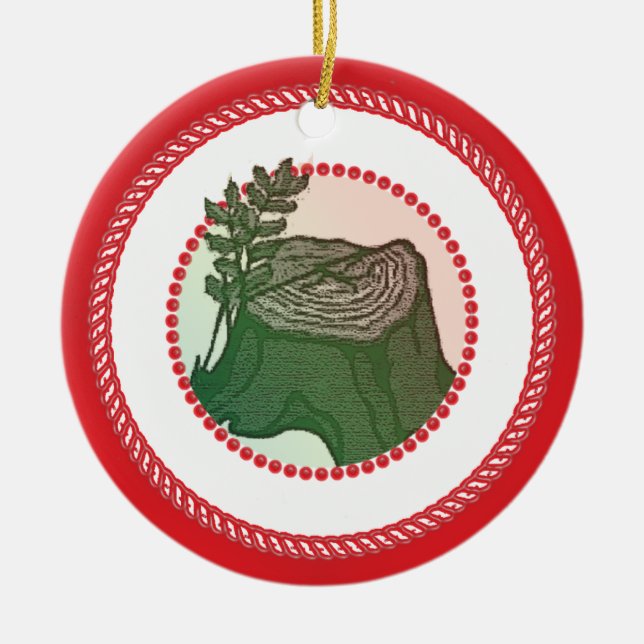 Candy-back Jesse träd Ornament (Framsidan)