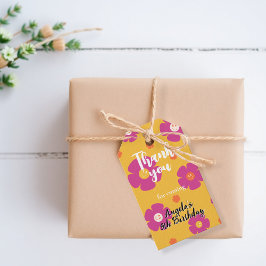 Candy bag labels for Daisy Rainbow birthday Presentetikett