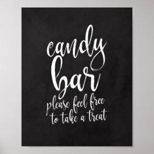 Candy Bar Kritskrift skylt 8x10 Bröllopsskylt